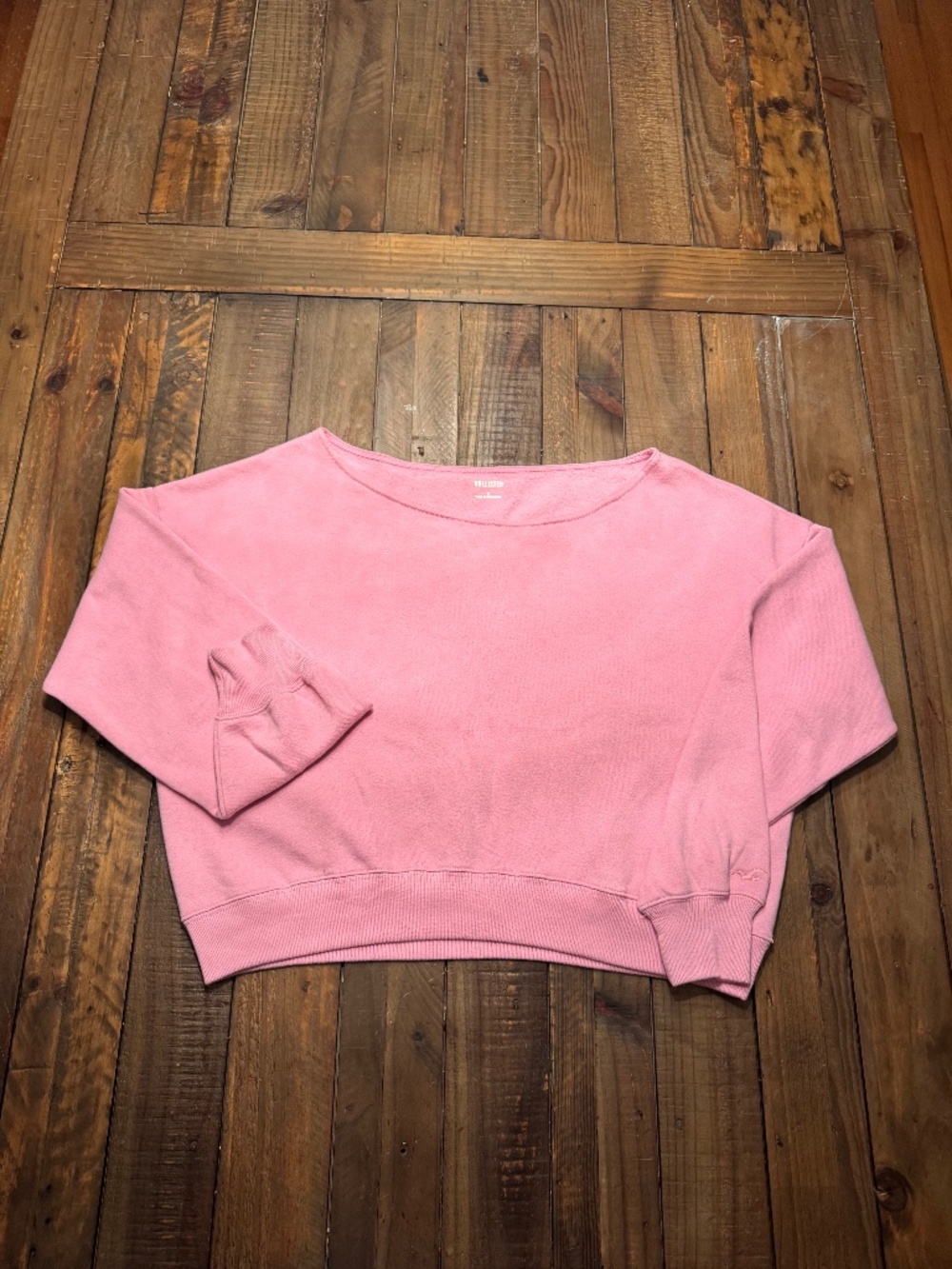 Hollister Easy-Off-The Shoulder Sweatshirt Size Small Midnight Mauve